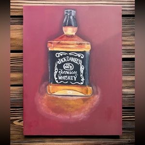 Men’s painting jack daniels art wall decor hanging dorm or home art